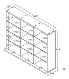 Vcm Wooden Standing Shelf Bookcase Shelf Zilasl - thumbnail 5