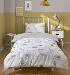 Little Knightley Little Knightly By Samantha Faiers Zambezi Elephant Childrens Single Duvet Set With Pillowcases - White