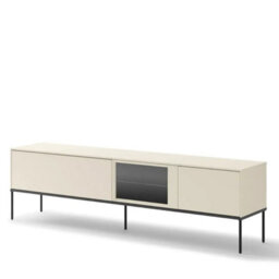 Arte Chic Lusso Ls-03 Tv Cabinet 196Cm - Champagne & Oak Chestnut With Led Illumination - thumbnail 1