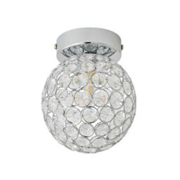 Valuelights Ella Silver Chrome Sphere Globe Design Acrylic Jewel Ceiling Light Fitting For Hallway Bedroom - thumbnail 6