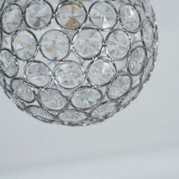 Valuelights Ella Silver Chrome Sphere Globe Design Acrylic Jewel Ceiling Light Fitting For Hallway Bedroom - thumbnail 3