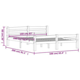 Vidaxl Bed Frame Without Mattress Honey Brown Solid Pinewood 160X200 Cm - thumbnail 7