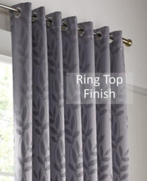 Luxury Living Tivoli Eyelet Ring Top Curtains Silver - thumbnail 4