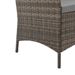Evre New Brown Rattan Garden Furniture Set Patio Conservatory Indoor Outdoor 4-Piece Set Glass Top Table  - Inc Weekend Delivery - thumbnail 7