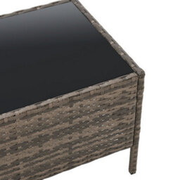 Evre New Brown Rattan Garden Furniture Set Patio Conservatory Indoor Outdoor 4-Piece Set Glass Top Table  - Inc Weekend Delivery - thumbnail 9