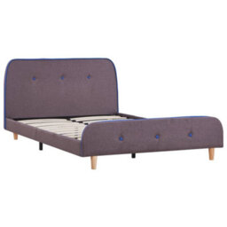 Berkfield Bed Frame Taupe Fabric 120X190 Cm 4Ft Small Double - thumbnail 2