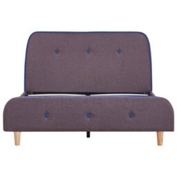 Berkfield Bed Frame Taupe Fabric 120X190 Cm 4Ft Small Double - thumbnail 3