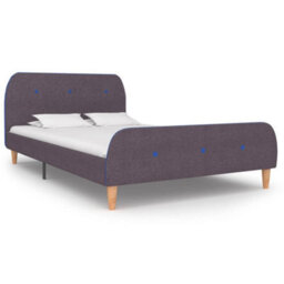 Berkfield Bed Frame Taupe Fabric 120X190 Cm 4Ft Small Double - thumbnail 1