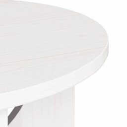 Berkfield Coffee Table White 50 X 50 X 35 Cm Solid Pine Wood - thumbnail 9