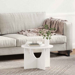 Berkfield Coffee Table White 50 X 50 X 35 Cm Solid Pine Wood - thumbnail 4