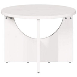 Berkfield Coffee Table White 50 X 50 X 35 Cm Solid Pine Wood - thumbnail 5