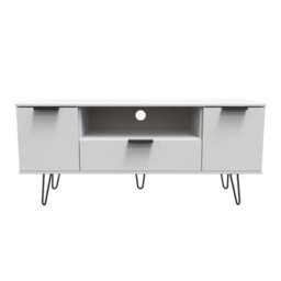 Osaka 2 Door 1 Drawer Wide Tv Unit In Grey Matt (Ready Assembled) - thumbnail 1