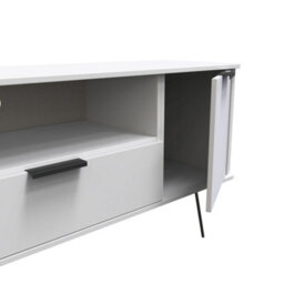 Osaka 2 Door 1 Drawer Wide Tv Unit In Grey Matt (Ready Assembled) - thumbnail 6