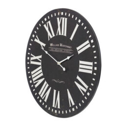 Urbn-Living Urbnliving 60Cm Extra Large Round Wooden Wall Clock Vintage Retro Antique Distressed Chic(Black) - thumbnail 2