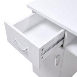 Thehotsale White Wheeled Manicure Table With Electric Dust Extractor, 120Cm W X 45Cm D X 80Cm H - thumbnail 4