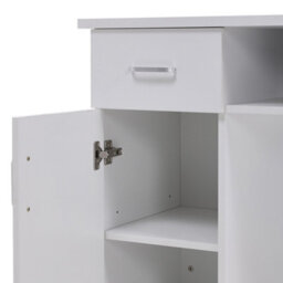 Thehotsale White Wheeled Manicure Table With Electric Dust Extractor, 120Cm W X 45Cm D X 80Cm H - thumbnail 5