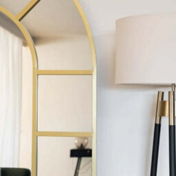 Jōbū Jobu Home - Mio - Full Length Gold Metal Arched Window Mirror - 180Cm X 105Cm - thumbnail 4