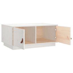 Berkfield Coffee Table White 80X50X35 Cm Solid Wood Pine - thumbnail 7