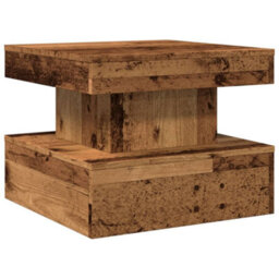 Vidaxl Coffee Table With Led Lights Old Wood 50X50X40 Cm - thumbnail 3