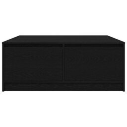 Berkfield Coffee Table With Drawers Black Oak 100X100X40 Cm - thumbnail 6