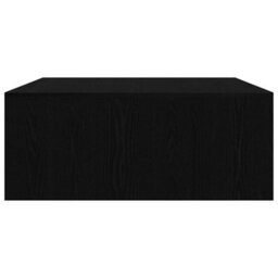 Berkfield Coffee Table With Drawers Black Oak 100X100X40 Cm - thumbnail 7