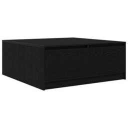 Berkfield Coffee Table With Drawers Black Oak 100X100X40 Cm - thumbnail 8