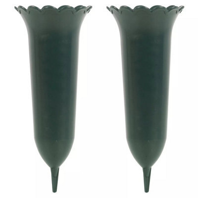 Urbn-Living 2Pc Decorative Green Grave Vase Set - image 1