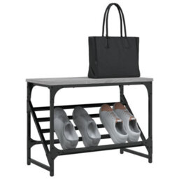 Berkfield Shoe Rack Grey Sonoma 60X30X45 Cm Engineered Wood - thumbnail 3