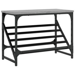 Berkfield Shoe Rack Grey Sonoma 60X30X45 Cm Engineered Wood - thumbnail 2