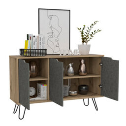 Core Products Manhattan Medium Sideboard With 3 Doors, H75.6Cm X W117.1Cm X D38.0Cm - thumbnail 4