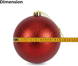 Shatchi 20Cm Dark Red Glitter Christmas Bauble - Christmas Tree & Home Décor Ornament - thumbnail 4