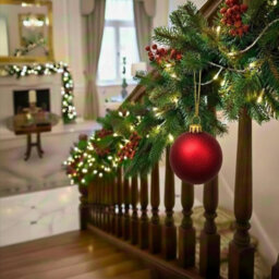 Shatchi 20Cm Dark Red Glitter Christmas Bauble - Christmas Tree & Home Décor Ornament - thumbnail 2