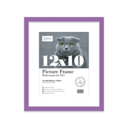 "12X10"" Purple Frame With Mount For 9X7"" Pictures 20mm Slim Edge Portrait And Landscape Display With Wall Hooks And Kickstand" - thumbnail 1