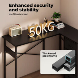 Levede Reversible L-Shaped Corner Desk 4 Drawers For Office Or Gaming - thumbnail 8