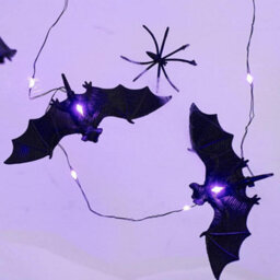 Halloween Bat String Lights: 30 Led Remote-Controlled With 12 Modes For Indoor/outdoor Party & Patio Decor - thumbnail 2