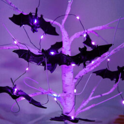 Halloween Bat String Lights: 30 Led Remote-Controlled With 12 Modes For Indoor/outdoor Party & Patio Decor - thumbnail 3
