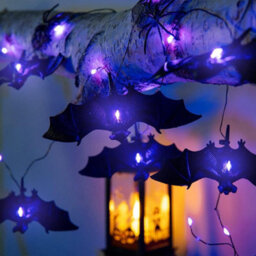 Halloween Bat String Lights: 30 Led Remote-Controlled With 12 Modes For Indoor/outdoor Party & Patio Decor - thumbnail 4