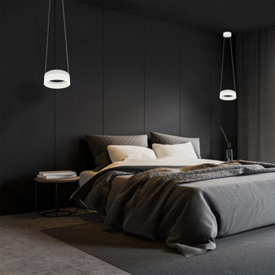 Milagro Ring 20Cm Led Designer Pendant Lamp A Stunning Centrepiece Formed From A Hypnotic White Circular 121W(60W) Led Hoop - image 1