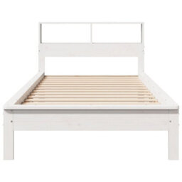 Berkfield Bookcase Bed Without Mattress White 75X190 Cm Small Single Solid Wood Pine - thumbnail 4