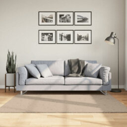 Berkfield Rug Huarte Short Pile Soft And Washable Sand 160X160 Cm - thumbnail 1