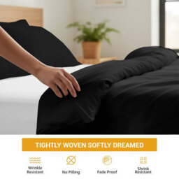 Lazzaro Ultrasoft 100% Egyptian Cotton Double Duvet Cover Set 400 Thread Count Premium Cotton Bedding Sets - thumbnail 7