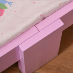 Homcom Kids Bed Princess Castle Theme W/ Side Rails Slats Home 3-6 Yrs Pink - thumbnail 8