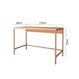 120Cm Home Office Desk Wooden Study Table With Metal Legs Computer Writing Desk Workstation For Remote Working (Terracotta, Viya) - thumbnail 5