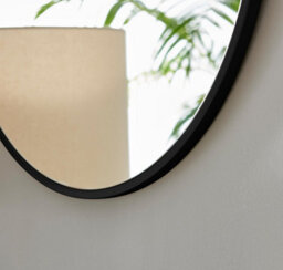 Furniturebox Uk Emma 60Cm Round Black Frame Wall Mirror - thumbnail 3