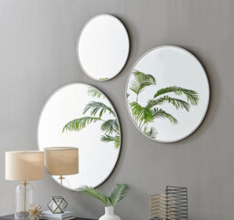 Furniturebox Uk Emma 60Cm Round Black Frame Wall Mirror - thumbnail 4