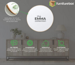 Furniturebox Uk Emma 60Cm Round Black Frame Wall Mirror - thumbnail 7