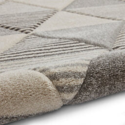 Grey Beige Modern Geometric Easy To Clean Rug For Dining Room-120Cm X 170Cm - thumbnail 7