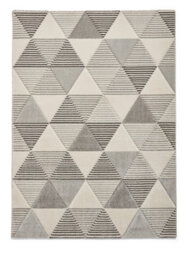 Grey Beige Modern Geometric Easy To Clean Rug For Dining Room-120Cm X 170Cm - thumbnail 9