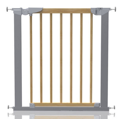 Safetots Beechwood And Metal Pressure Fit Safety Stair Gate, 71.3Cm - 77.6Cm, Safety Gate For Baby, Stylish Design - image 1