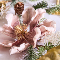 Dibor Magnolia Blush Xmas Table Decoration Christmas Garland 1.8M - thumbnail 4